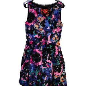 Taylor floral dress with flare bottom